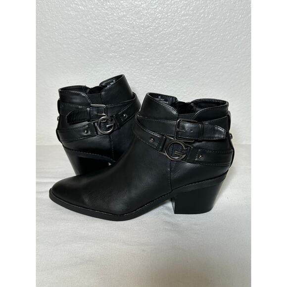 GBG by Guess Women Boot Black Dustyn Chelsea Style Cuban Heel Ankle Size 8 - Picture 6 of 9
